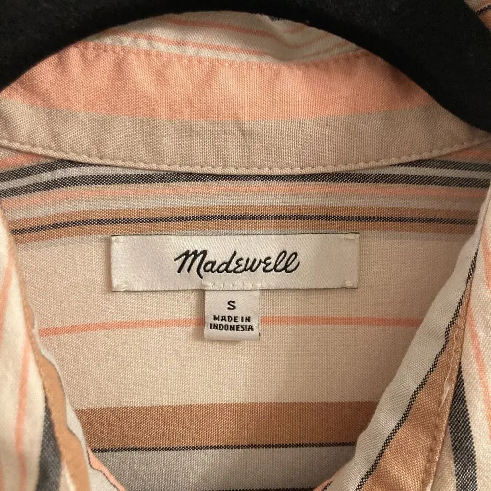 Madewell Courier Shirt in Aldwin Stripe - Size S - Picture 4 of 6